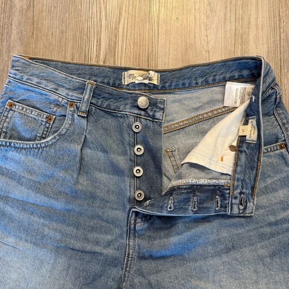 Madewell Womens 26 Pleated Denim Flowy Shorts - Picture 2 of 8